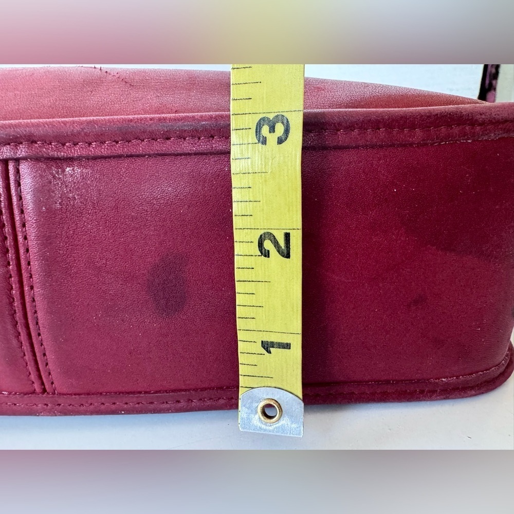 Vintage Coach Red Andrea Leather bucket bag Purse * Flaws - Picture 11 of 15